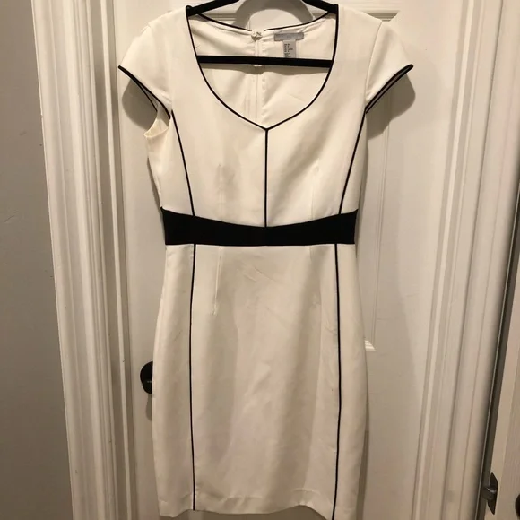 H&M | Dresses | Hm White Pencil Dress Size 8 Womens | Poshmark